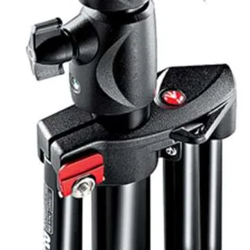 Manfrotto 1004BAC 144" Air Cushioned Aluminum Master Light Stand with 4 Sections & 3 Risers, Black