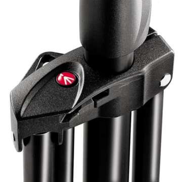 Manfrotto 1004BAC 144" Air Cushioned Aluminum Master Light Stand with 4 Sections & 3 Risers, Black