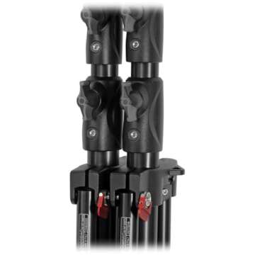 Manfrotto 1004BAC 144" Air Cushioned Aluminum Master Light Stand with 4 Sections & 3 Risers, Black