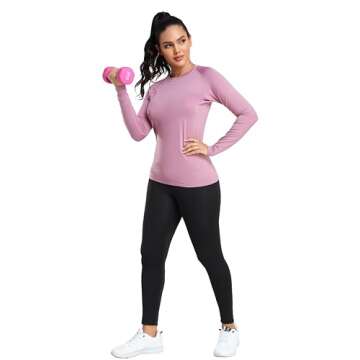 TELALEO Women's Compression Shirt Performance Athletic Gear