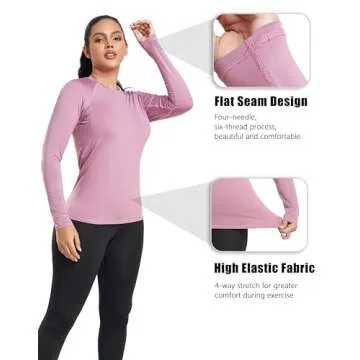 TELALEO Women's Compression Shirt Performance Athletic Gear