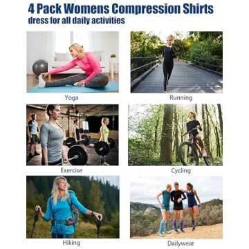 TELALEO Women's Compression Shirt Performance Athletic Gear