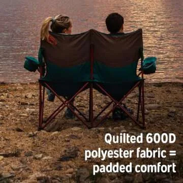 Kelty Loveseat Camping Chair, Canyon Brown/Belluga – Folding Double Camp Chair for Festivals, Camping and Beach Days - Updated 2019 Model …