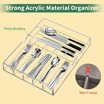 NIUBEE Expandable Drawer Organizer for Flatware and Utensils