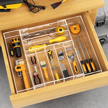 NIUBEE Expandable Drawer Organizer for Flatware and Utensils