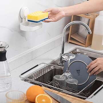 LEVERLOC Soap Dish Holder for Shower Suction Cup Wall Mounted Self Draining NO-Drilling Removable Ba...