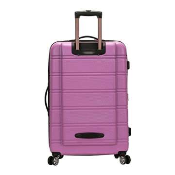 Rockland Melbourne 28" Luggage with Spinner Wheels Pink
