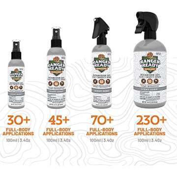 Ranger Ready Repellents Picaridin Insect Repellent Spray with Scent Zero - Mosquito Repellent and Tick Spray (3.4 oz., Pack of 2)