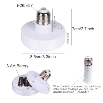 ANUOMY Wireless Battery Powered Light Bulbs with Remote