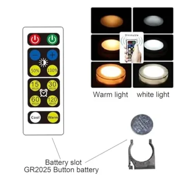 ANUOMY Wireless Battery Powered Light Bulbs with Remote