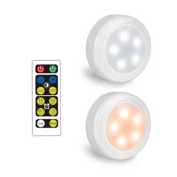 ANUOMY Wireless Battery Powered Light Bulbs with Remote