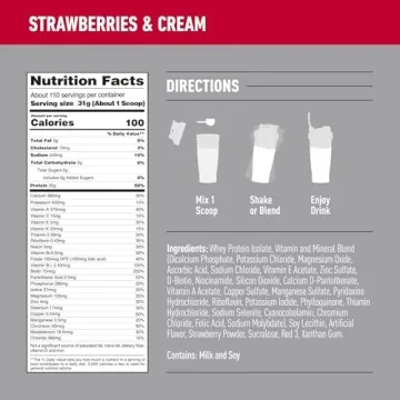 Isopure Whey Isolate Protein Powder Strawberries & Cream 25g
