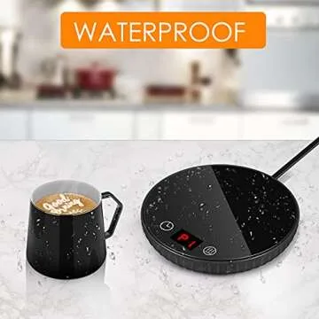 Coffee Mug Warmer, Mug Warmer for Desk 2 Temp Settings Auto Off Coffee Cup Warmer with 1-12H Timer, Smart Coffee Warmer Candle Warmer for Warming & Heating Coffee, Beverage, Milk, Tea, Hot Chocolate