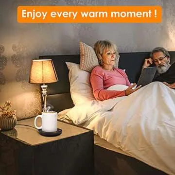 Coffee Mug Warmer, Mug Warmer for Desk 2 Temp Settings Auto Off Coffee Cup Warmer with 1-12H Timer, Smart Coffee Warmer Candle Warmer for Warming & Heating Coffee, Beverage, Milk, Tea, Hot Chocolate