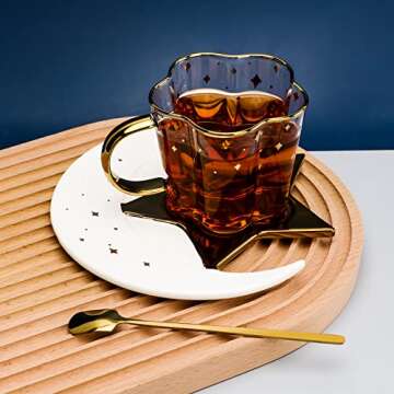 Elegant Glass Coffee Cup and Saucer Set for All Occasions