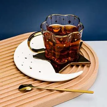 Elegant Glass Coffee Cup and Saucer Set for All Occasions