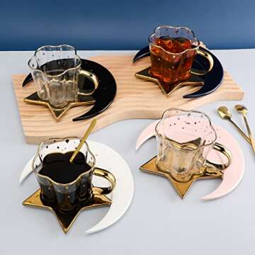 Elegant Glass Coffee Cup and Saucer Set for All Occasions