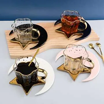 Elegant Glass Coffee Cup and Saucer Set for All Occasions
