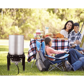 Lafati Turkey Fryer Set with 30QT & 10QT Pots for Outdoor Cooking