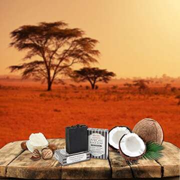 Shea Terra Organics African Black Soap - 3 Pack Gift Set