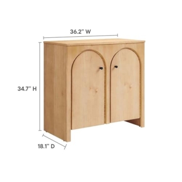 Modway Appia 2-Door Storage Cabinet - Modern Oak Elegance