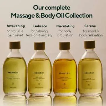 AROMATICA Awakening Body Oil Peppermint & Eucalyptus - 100ML / 3.38 fl. oz. - Aromatherapy Massage Oil | Scented Body Oil After Shower for Women