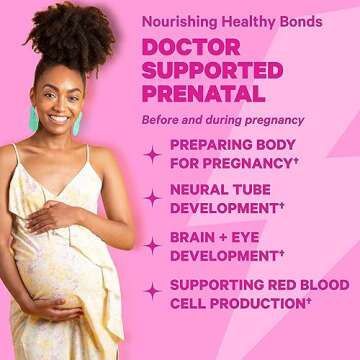 Pink Stork Total Prenatal Vitamin Gummies for Women with Folic Acid, Vitamin D, and Vitamin B6 to Su...