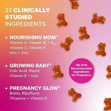 Pink Stork Prenatal Gummies with Folic Acid and Vitamin D