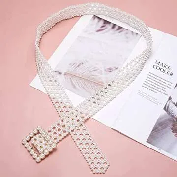 Barry.Wang Elegant Pearl Belts Set for Women Bridal