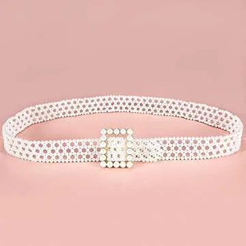 Barry.Wang Elegant Pearl Belts Set for Women Bridal