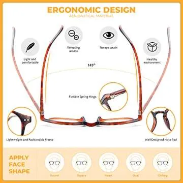 MIGSIR 3 Pack Blue Light Blocking Glasses for Computer Gaming Eye Strain, Round Fashion Fake Eyeglasses Frames for Women Men (Bright Black+ Leopard+ Clear)