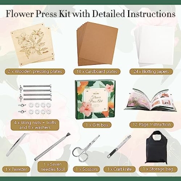 Aboofx Extra Large Flower Press Kit for Plant Lovers