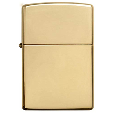 Zippo Armor High Polish Brass Lighter for Collectors and Outdoorsmen