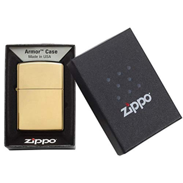 Zippo Armor High Polish Brass Lighter for Collectors and Outdoorsmen