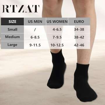 RTZAT 90% Merino Wool Ankle Men's Women's Athletic Business Casual Running Moisture Wicking Everyday...