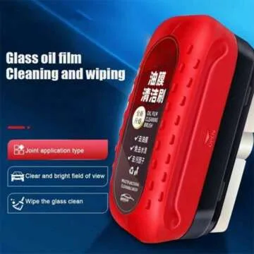 Automotive Oil Film Cleaning Brush, Glass Cleaning Board,2024 New Glass Coating for Windshield, Prevents Rain and Fog Cleaning Glass Brush,Improves Clarity and Visibility