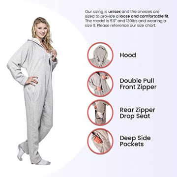 Forever Lazy Heavyweight Adult Onesie - Cozy Purple Comfort
