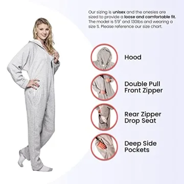 Forever Lazy Heavyweight Adult Onesie - Cozy Purple Comfort