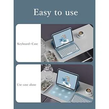 YEEHi iPad Keyboard Case Mouse Stylish Detachable Design