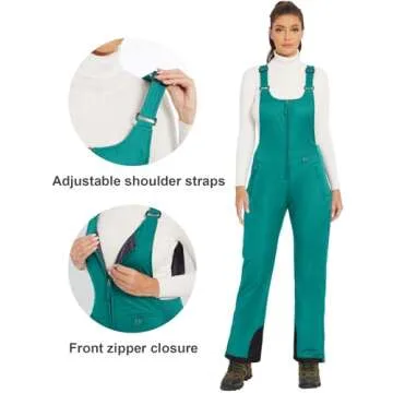 GEMYSE Women's Waterproof Ski Bib Overalls for Winters