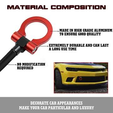 Sporty CNC Aluminum Tow Hook for Chevrolet Camaro 6th Gen