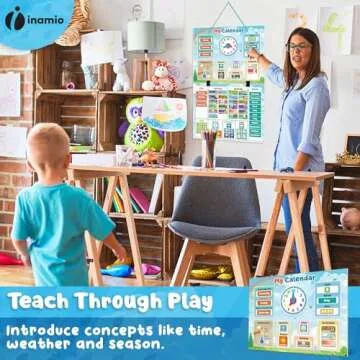 Magnetic Kids Calendar for Learning - Classroom, Preschool Magnet Calendar for Kids - Days of the Week Chart for Toddlers - Today, Monthly and Weather