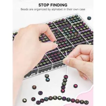 ARTDOT 1400 Pieces Letter Beads for Friendship Bracelets Making Kit, 28 Styles Assortment Jewelry Making Supplies Alphabet Beads Set with Cases Preppy Crafts Gifts