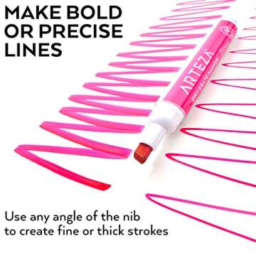 ARTEZA Dry Erase Markers Pack of 52, Chisel Tip, 12 Assorted Colors with Low-Odor Ink, Whiteboard Pens