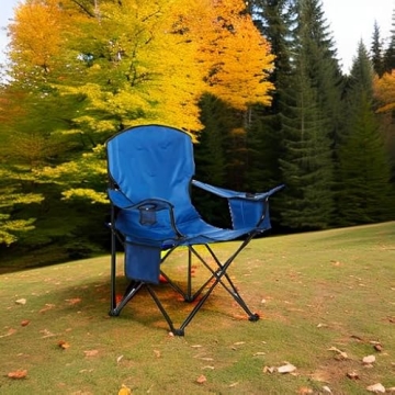 Amazon Basics Camping Chair, X-Large, Padded, Blue