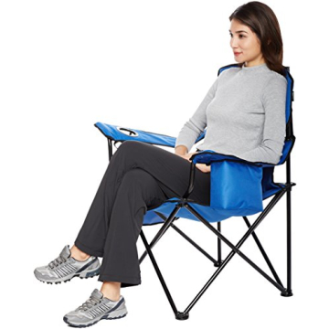 Amazon Basics Camping Chair, X-Large, Padded, Blue