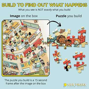 Odd Pieces Mystery Jigsaw Puzzle - 1,000 Pcs with Storytelling Comics and Secret Ending