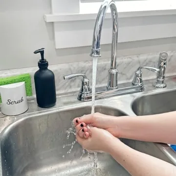 Sleek Black Glass Pump Bottles for Soap and Lotion