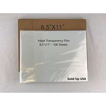 GoldUpUSAInc-8.5 x 11 Inch Waterproof Inkjet Film for Silk Screen Printing - 1 Pack (100 Sheets)