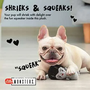 Universal Studios Horror 6" Plush Bride of Frankenstein Toy for Dogs | Little Monsters Bride of Frankenstein Plush Dog Toy | Horror Movie Toys for Dogs, Official Universal Monsters Pet Products